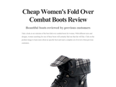 Cheap Women's Fold Over Combat Boots Review