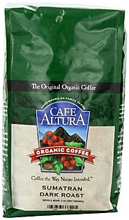 Cafe Altura Whole Bean Organic Coffee, Sumatran Dark Roast, 2 Pound