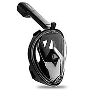 Vaincre 180° Full Face Snorkel Mask with Panoramic View Anti-Fog, Anti-Leak with Adjustable Head Straps with longer S...