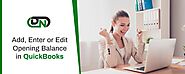 How to Add, Enter or Edit Opening Balance in QuickBooks?