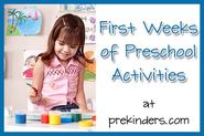 Beginning of School Activities - PreKinders