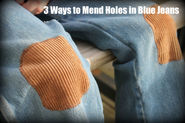 3 Ways to Mend Holes in Blue Jeans