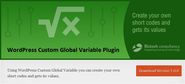 WordPress Custom Global Variable