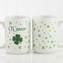 Personalized Irish Coffee Mugs - Shamrock