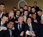 A selfie of cricketing greats at the MCCs bicentennial celebration.