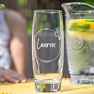 Personalised Birth Flower Hi Ball Glass Tumbler