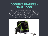 Dog Bike Trailers - Small Dog