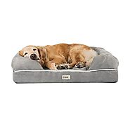 Friends Forever Orthopedic Dog Bed Lounge Sofa Removable Cover 100% Suede 2.5″-5″ Mattress Memory-Foam Premium Presti...