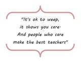 A little reminder that it's OK to care about your students!
