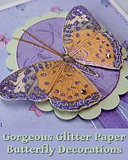 Gorgeous Glitter Paper Butterfly Decorations