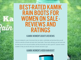 Best-Rated Kamik Rain Boots For Women On Sale - Reviews And Ratings