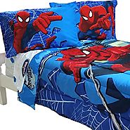 5pc Marvel Comics SpiderMan Full Bedding Set Spidey Astonish Comforter and Sheet Set