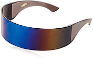 zeroUV - 80s Futuristic Cyclops Cyberpunk Visor Sunglasses
