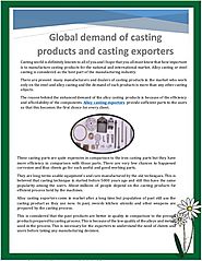 Alloy Casting Enables Economical Quantity Production