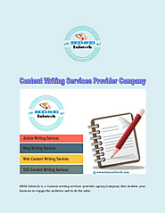Content Writing Services Provider Company