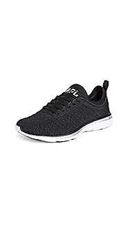 APL: Athletic Propulsion Labs Women's Techloom Phantom Sneakers, Black/Metallic Silver, 7.5 B(M) US
