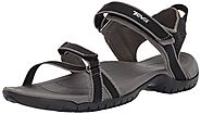 Teva womens W Verra Sandal, Black/Grey, 8.5 US