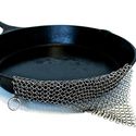 The Ringer Cast Iron Cleaner XL 8x6 Inch Stainless Steel Chainmail