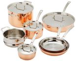Cuisinart CTP-11AM Copper Tri-Ply Stainless Steel 11-Piece Cookware Set