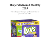 Diapers Delivered Monthly 2015