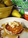 Pear Ricotta Pancakes With Cinnamon Maple Syrup