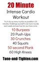 20 Minute Intense Cardio Workout