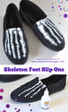 Painted Skeleton Feet Shoes Tutorial - Dream a Little Bigger