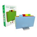 Cutting Board Set- Index Folding Colored Coded Chopping Board Set by Good Cooking (Rectangular)