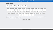 Degree Symbol Copy and Paste ° ℃ ℉ ❅ ✺ ϟ