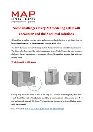 Some challenges every 3d modeling artist will encounter and their optimal solutions