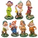 Seven Dwarfs Garden Statues - 12" Tall
