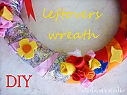 despina's studio: DIY leftovers wreath - Στεφάνι από περισσεύματα