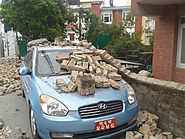 A car full of bricks