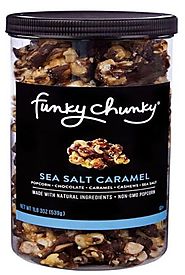 FunkyChunky Sea Salt Caramel Popcorn, Tall Canister (19 Oz.)