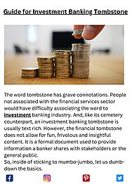 Guide for Investment Banking Tombstone