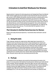 5 Workouts For Women