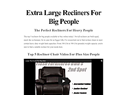 Extra Large Recliners For Big People