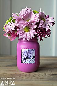 Mason Jar Picture Frame Vase - Home Stories A to Z
