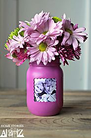 Mason Jar Picture Frame Vase - Home Stories A to Z