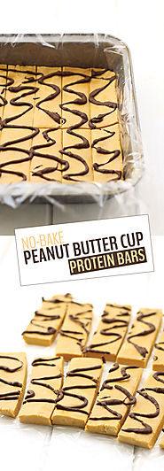 No-Bake Peanut Butter Cup Protein Bars - The Healthy Maven