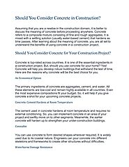 Should You Consider Concrete in Construction?