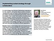 Implementing content strategy through collaboration