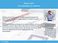 Demo-Jam: Live feedback to authors