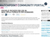 Community Portal for MatchPoint and SharePoint topics
