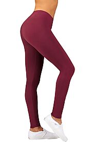 Solid Color High Waisted Fleece Lined Full Length Leggings