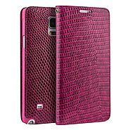 QIALINO Crocodile Pattern Rose Red Leather Case for Samsung Galaxy Note 4 N9100 - Qialino