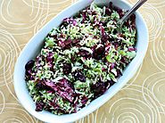 Shaved Brussels Sprout Salad With Radicchio, Cranberry, and Pistachios