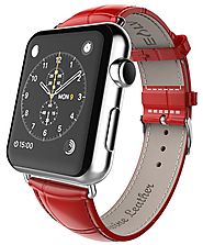 E LV Genuine Leather Band for Apple Watch