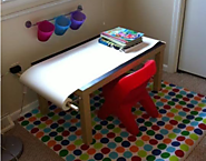 Creating a Kid's Art Table with a Bit of IKEA Style - Fork, Paper, Scissors