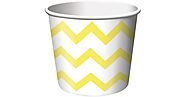 Chevron Stripe Treat Cups - Yellow 6